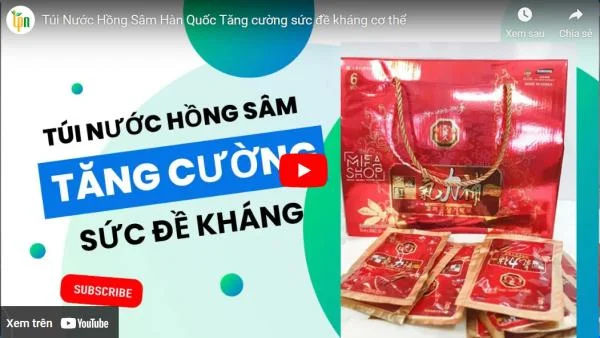 Túi Nước Hồng Sâm Hàn Quốc Tăng cường sức đề kháng cơ thể